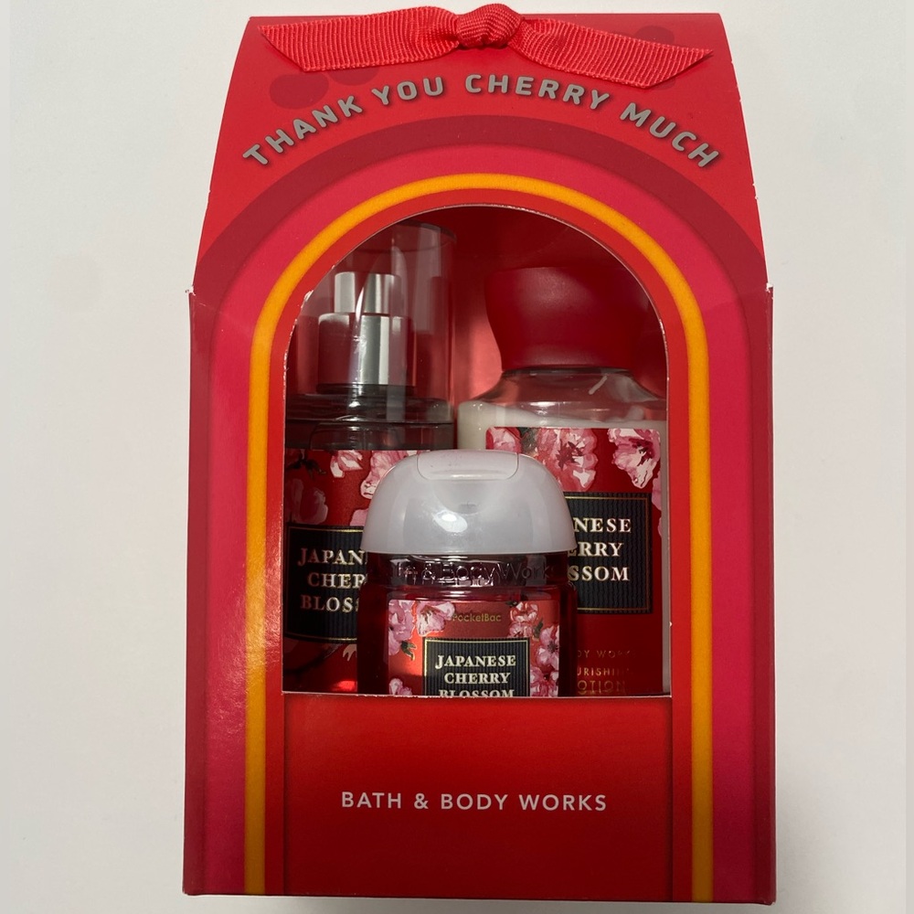Bath & Body Works‎ BBW "Japanese Cherry Blossom, Thank You Cherry Much” 3 Minis
